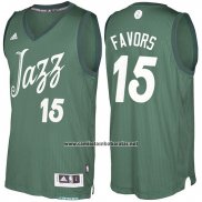 Camiseta Navidad 2016 Utah Jazz Derrick Favors #15 Veder