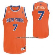 Camiseta New York Knicks Carmelo Anthony #7 Naranja