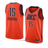 Camiseta Oklahoma City Thunder Turquoise Donte Grantham #15 Earned 2018-19 Naranja
