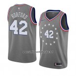 Camiseta Philadelphia 76ers Al Horford #42 Ciudad 2019-20 Gris