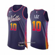 Camiseta Phoenix Suns Damion Lee #10 Ciudad Autentico 2023-24 Violeta