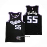 Camiseta Sacramento Kings Jason Williams #55 Ciudad 2021-22 Negro