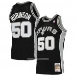 Camiseta San Antonio Spurs David Robinson #50 Mitchell & Ness 1998-99 Negro
