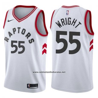 Camiseta Toronto Raptors Delon Wright #55 Association 2017-18 Blanco
