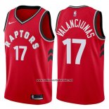 Camiseta Toronto Raptors Jonas Valanciunas #17 Icon 2017-18 Rojo