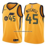 Camiseta Utah Jazz Donovan Mitchell #45 Statement 2017-18 Amarillo