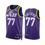 Camiseta Utah Jazz Omer Yurtseven #77 Classic 2023-24 Violeta