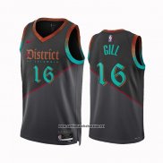 Camiseta Washington Wizards Anthony Gill #16 Ciudad 2023-24 Negro