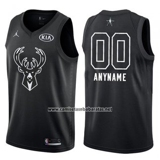 Camiseta All Star 2018 Milwaukee Bucks Nike Personalizada Negro