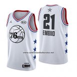 Camiseta All Star 2019 Philadelphia 76ers Joel Embiid #21 Blanco
