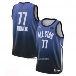 Camiseta All Star 2023 Dallas Mavericks Luka Doncic #77 Azul