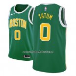 Camiseta Boston Celtics Jayson Tatum #0 Earned 2018-19 Verde