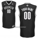 Camiseta Brooklyn Nets Adidas Personalizada Negro