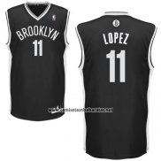 Camiseta Brooklyn Nets Brook Lopez #11 Negro