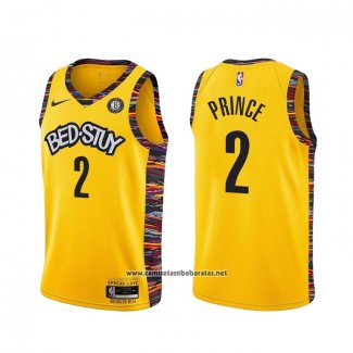 Camiseta Brooklyn Nets Taurean Prince #2 Ciudad 2020-21 Amarillo