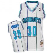 Camiseta Charlotte Hornets Dell Curry #30 Retro Blanco