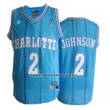 Camiseta Charlotte Hornets Larry Johnson #2 Retro Azul