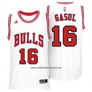 Camiseta Chicago Bulls Pau Gasol #16 Blanco