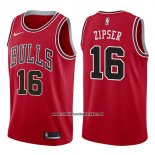 Camiseta Chicago Bulls Paul Zipser #16 Icon 2017-18 Rojo