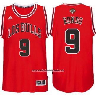 Camiseta Chicago Bulls Rajon Rondo #9 Rojo