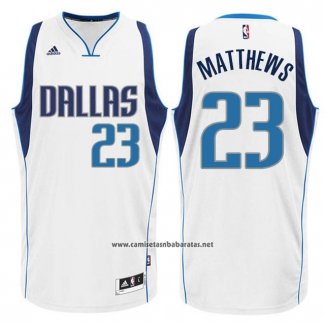 Camiseta Dallas Mavericks Wesley Matthews #23 Blanco