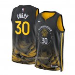 Camiseta Golden State Warriors Stephen Curry #30 Ciudad 2022-23 Negro