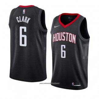 Camiseta Houston Rockets Gary Clark #6 Statement 2018 Negro