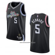 Camiseta Los Angeles Clippers Luke Kennard #5 Ciudad 2022-23 Negro