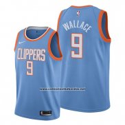 Camiseta Los Angeles Clippers Tyrone Wallace #9 Ciudad Edition Azul