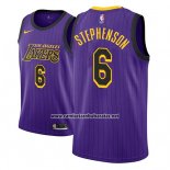 Camiseta Los Angeles Lakers Lance Stephenson #6 Ciudad 2018 Violeta