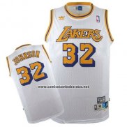 Camiseta Los Angeles Lakers Magic Johnson #32 Retro Blanco