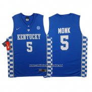 Camiseta NCAA Kentucky Wildcats Malik Monk #0 Azul