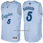 Camiseta Navidad 2016 Memphis Grizzlies Andrew Harrison #5 Azul