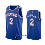 Camiseta New York Knicks Wayne Ellington #2 Statement 2020-21 Azul
