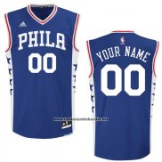 Camiseta Philadelphia 76ers Adidas Personalizada Azul