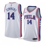 Camiseta Philadelphia 76ers Jonathon Simmons #14 Association 2018 Blanco
