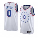 Camiseta Philadelphia 76ers Justin Patton #0 Earned 2018-19 Blanco