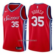 Camiseta Philadelphia 76ers Trevor Booker #35 Statement 2017-18 Rojo