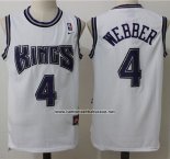 Camiseta Sacramento Kings Chris Webber #4 Retro Blanco