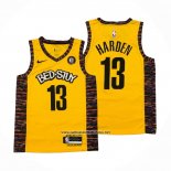 Camiseta Brooklyn Nets James Harden #13 Ciudad 2020-21 Amarillo