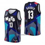 Camiseta Brooklyn Nets James Harden #13 Ciudad 2023-24 Negro