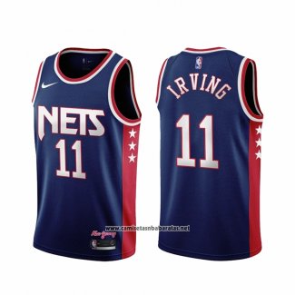 Camiseta Brooklyn Nets Kyrie Irving #11 Ciudad 2021-22 Azul
