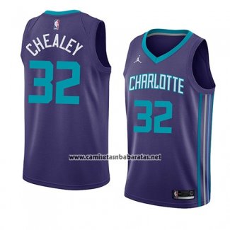 Camiseta Charlotte Hornets Joe Chealey #32 Statement 2018 Violeta