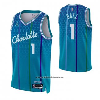 Camiseta Charlotte Hornets LaMelo Ball #1 Ciudad 2022-23 Azul