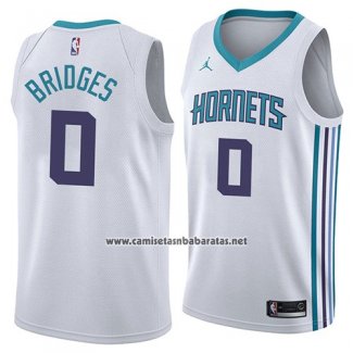 Camiseta Charlotte Hornets Miles Bridges #0 Association 2018 Blanco