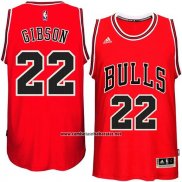Camiseta Chicago Bulls Taj Gibson #22 Rojo
