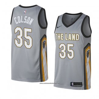 Camiseta Cleveland Cavaliers Bonzie Colson #35 Ciudad 2018 Gris