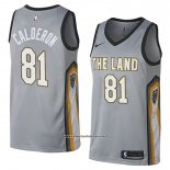 Camiseta Cleveland Cavaliers Jose Calderon #81 Ciudad 2018 Gris