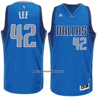 Camiseta Dallas Mavericks David Lee #42 Azul
