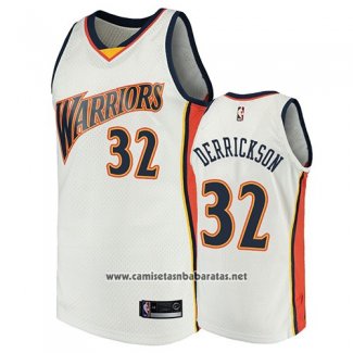 Camiseta Golden State Warriors Marcus Derrickson 2009-10 Hardwood Classics Blanco